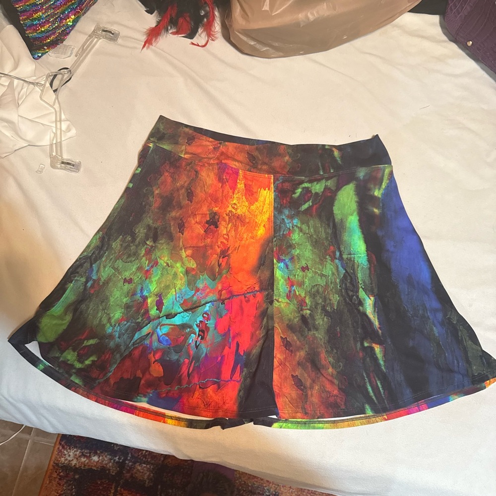 Colorful Abstract Mini Skirt